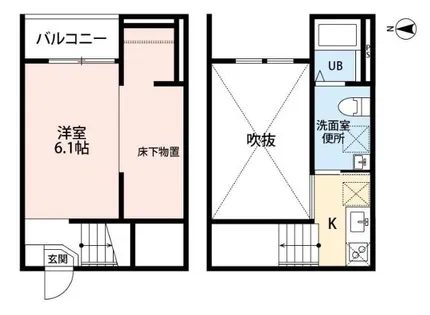LALA COTE【202号室】の間取り