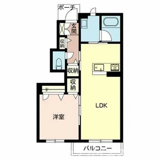 フェリーチェカーサ下戸田【1階】の間取り