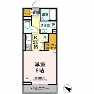 トリシア蔵子【103号室】の間取り