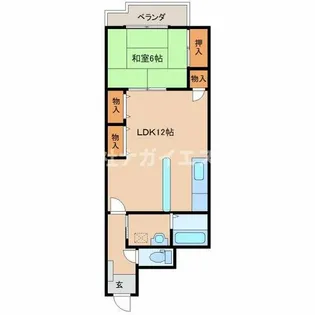 アーバンハイツ佐保【302号室】の間取り