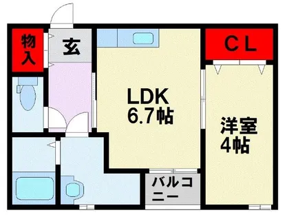 REVEメゾン九州病院前【1階】の間取り