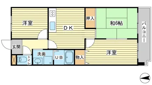 ロイヤルコーポ姫路栗山町【1002号室】の間取り