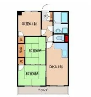 ハイツメロディ【4階】の間取り