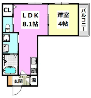 アーバンヴィラ摂津【2階】の間取り