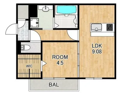 Surfinia堅田【2階】の間取り