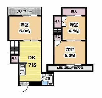トゥリオーニ守口【4階】の間取り