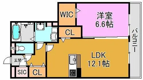 Casa Serena(カーザ セレーナ)A棟【1階】の間取り