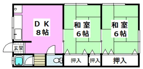 総持寺神吉文化【109号室】の間取り