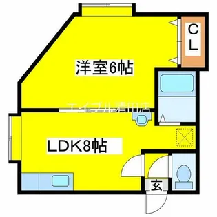カーサ北野【102号室】の間取り