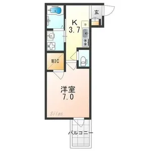 ウェルスクエア京都西陣WEST【3階】の間取り
