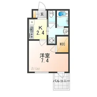 ウェルスクエア京都西陣WEST【4階】の間取り
