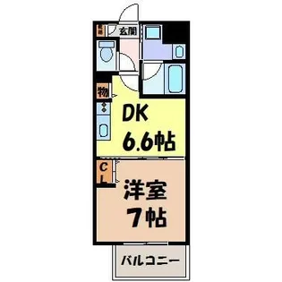 レーベスト志賀本通【6階】の間取り