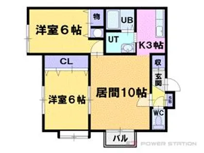 アペルト・ドゥエ【2階】の間取り