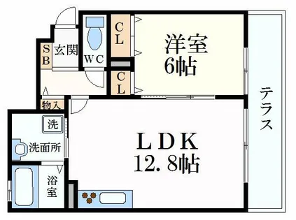 OA FLAT垣内南町【1階】の間取り