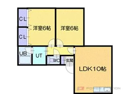アメニティ新光【2階】の間取り