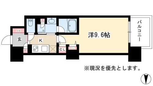 ロイヤルパークスERささしま WEST【10階】の間取り
