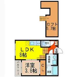 BRIX【2階】の間取り