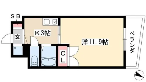 味仙ビル【4階】の間取り