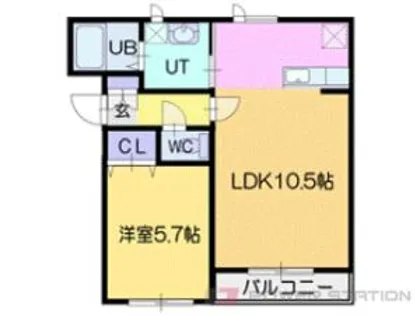 エターナルメイソンB【3階】の間取り