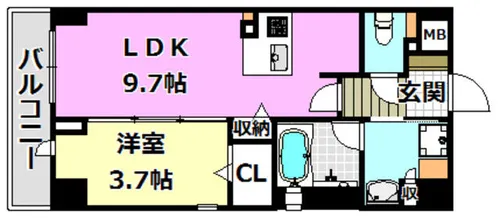 ペスカード別院【306号室】の間取り