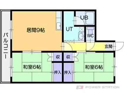 青山ハイツ【3階】の間取り