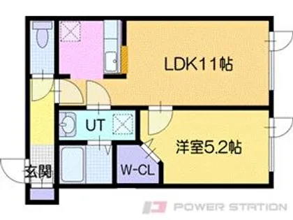 レオニール岩見沢【1階】の間取り