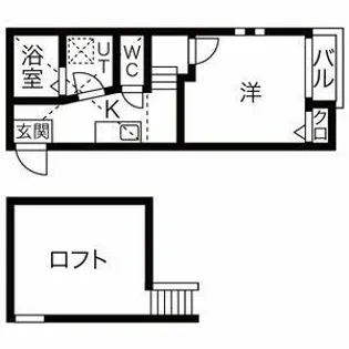 Chaton高畑【202号室】の間取り