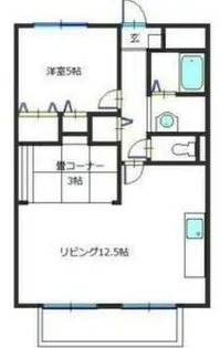 西飾磨ハイツ【4階】の間取り