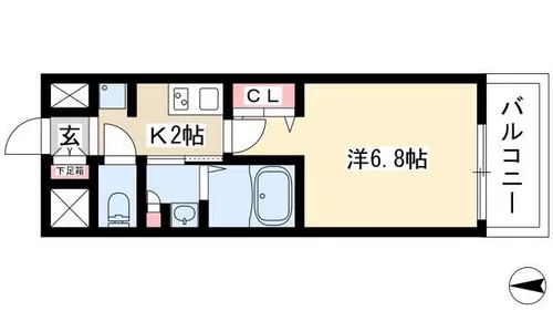 リヴシティ鶴舞【0205号室】の間取り