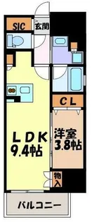 プレサンスロジェ丸の内PRIME CASA【15階】の間取り