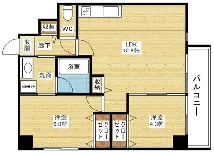 Wood River 新大阪【7階】の間取り