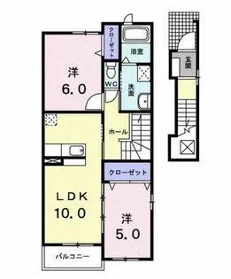 宇塚ハイツ【203号室】の間取り