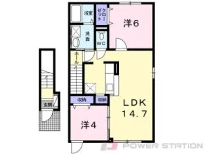 アイリスⅠ【2階】の間取り