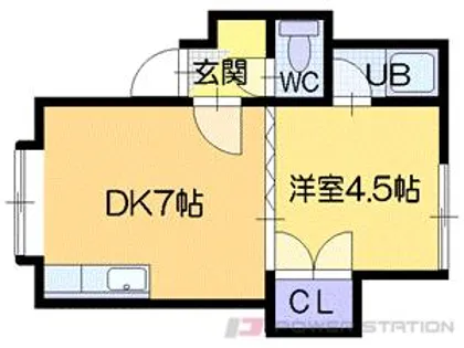 リーン・ドミトリー和泉【1階】の間取り