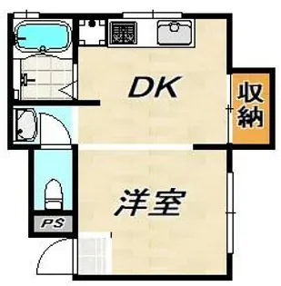 ハネオカハイツ【2階】の間取り