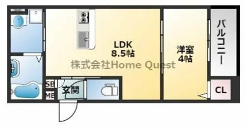 パロス衣摺クリアス【3階】の間取り