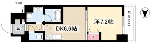 フレール上前津【3階】の間取り