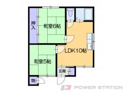 コーポ松ヶ丘【1階】の間取り