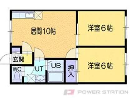 プラムハイツ【1階】の間取り