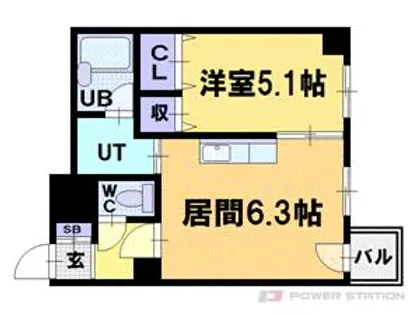 アップルハイム船見坂【5階】の間取り