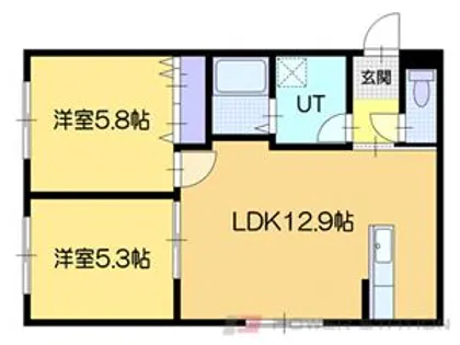 ブランシェ公園通り【1階】の間取り