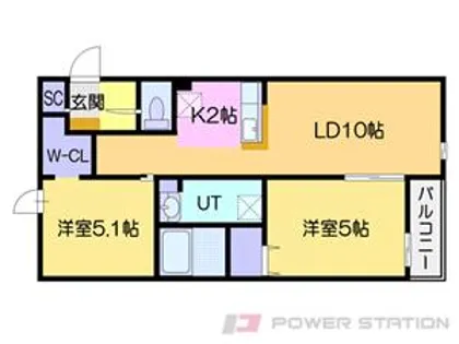 プラージュ銭函【3階】の間取り