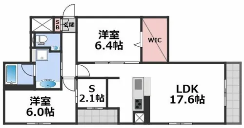 インペリアル大宮【1階】の間取り