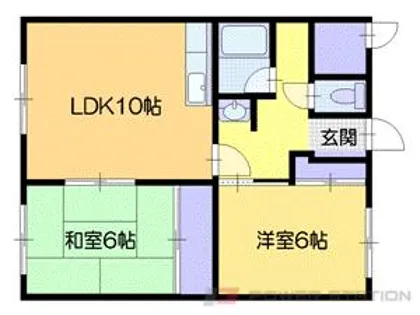 宝来コーポ【1階】の間取り