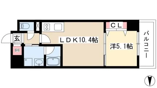 グランルクレ新栄ウエスト【3階】の間取り