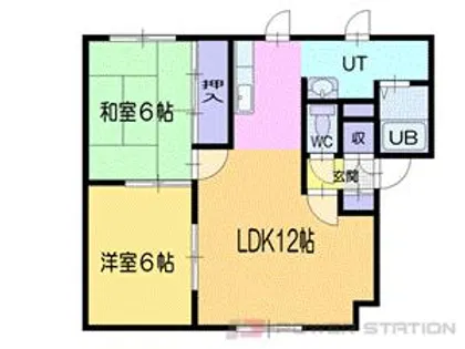 長橋コーポE棟【1階】の間取り