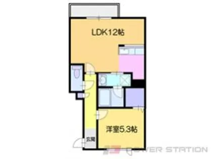 サンリバー富岡【1階】の間取り