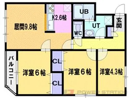 エステリオン【4階】の間取り
