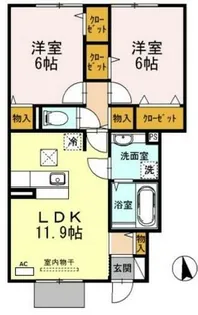 リュミエールm&y A棟【1階】の間取り