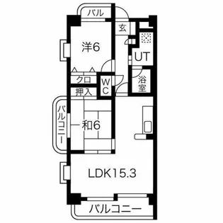 サンタスクエア東新【2階】の間取り